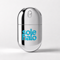 Sole Halo Sole Mate Cooling Mist bottle, 50ml chrome foot spray, on a white background